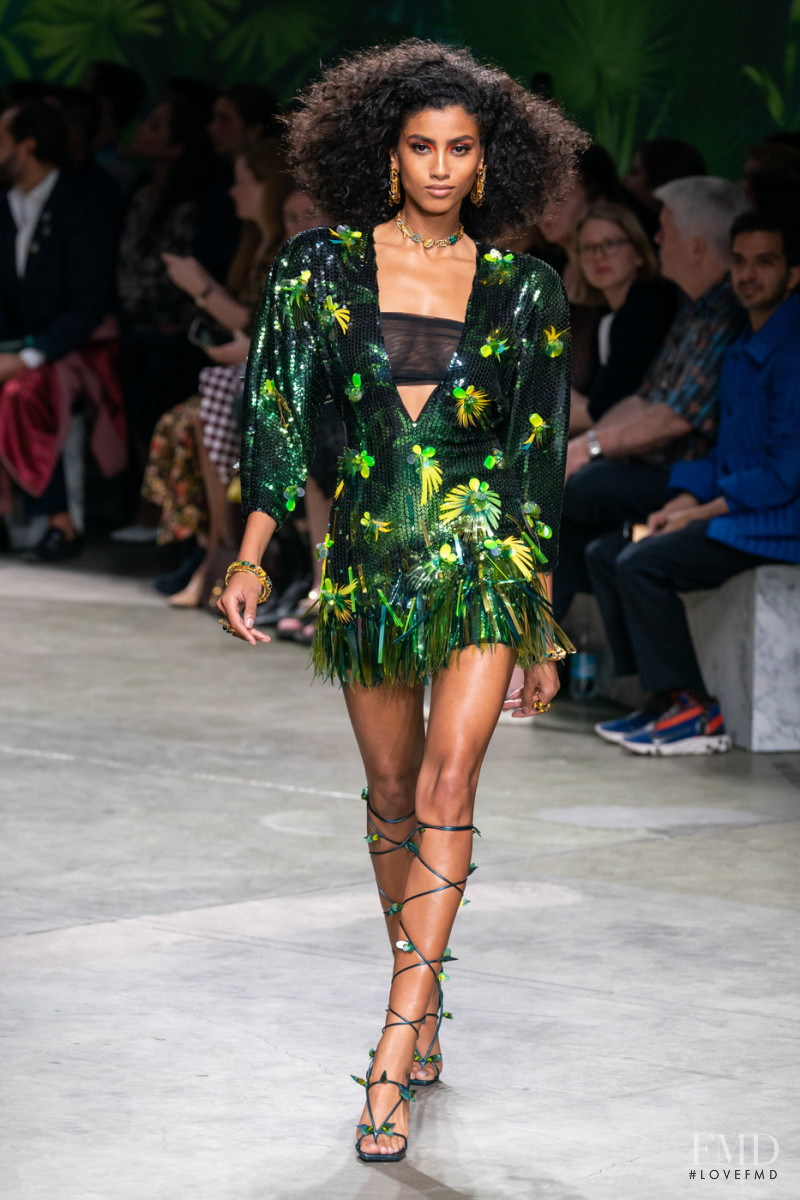 Imaan Hammam featured in  the Versace fashion show for Spring/Summer 2020