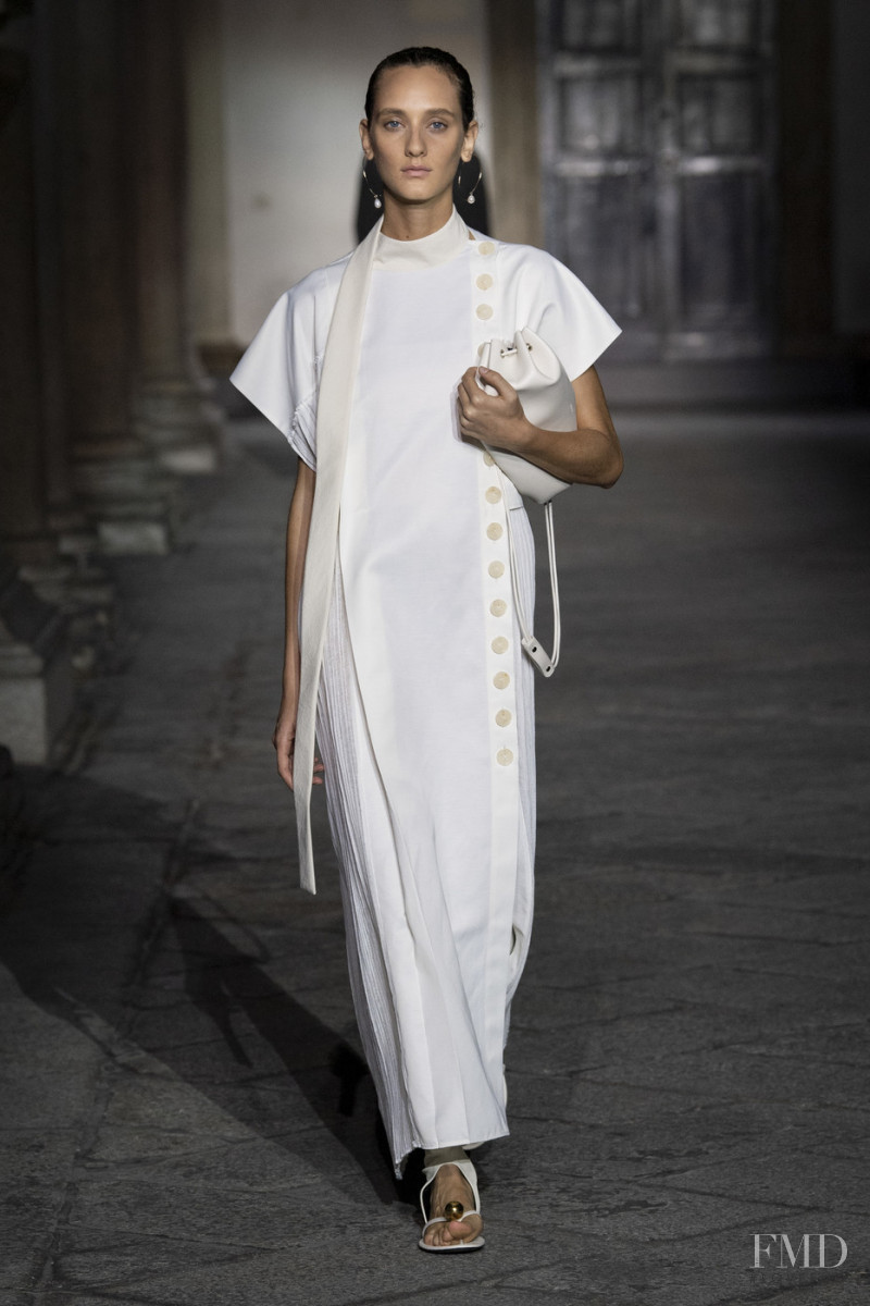 Valentina Wende featured in  the Jil Sander fashion show for Spring/Summer 2020