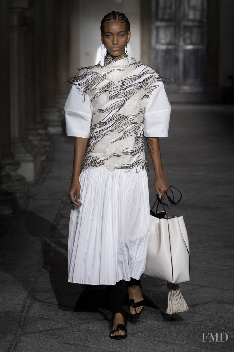 Manuela Sanchez featured in  the Jil Sander fashion show for Spring/Summer 2020