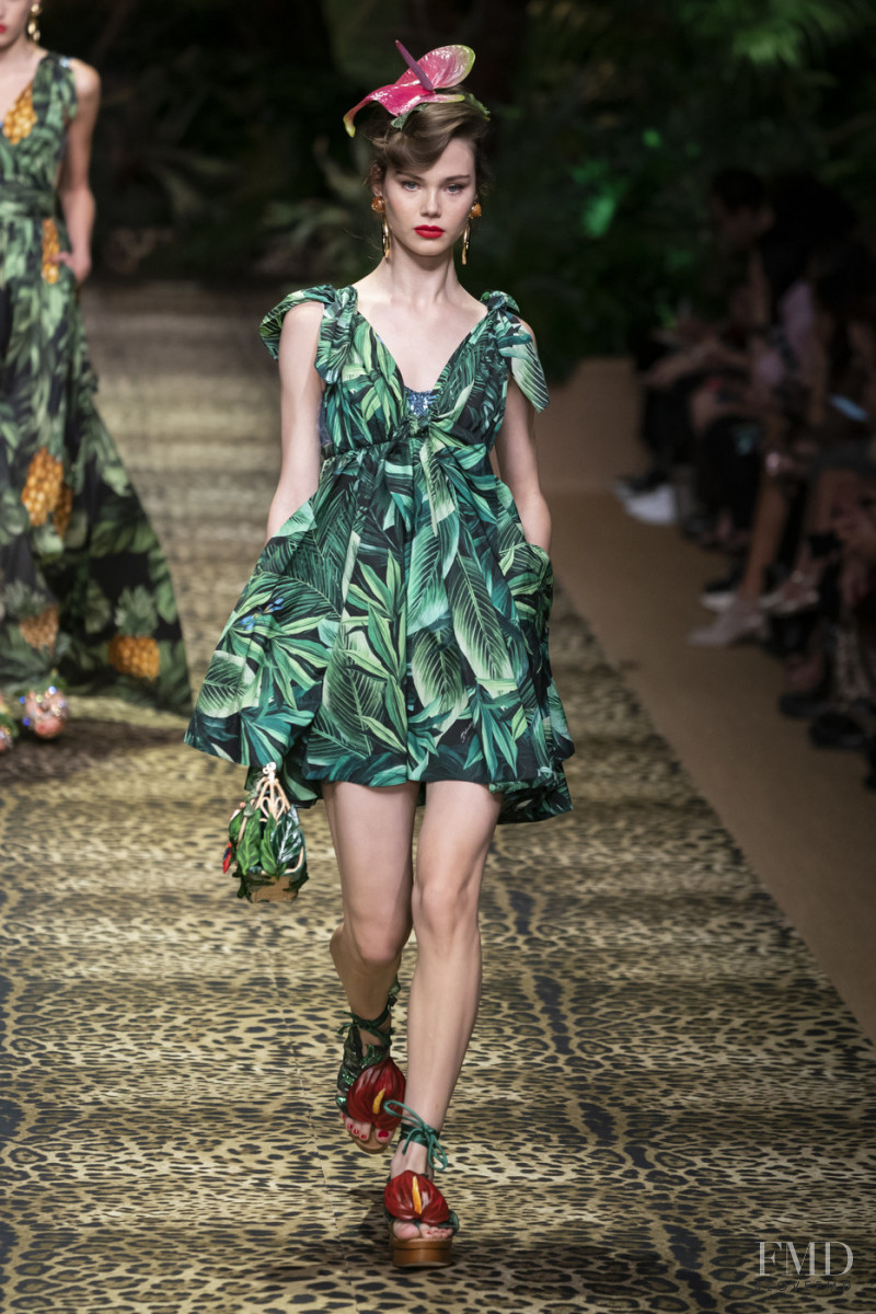 Vika Reza featured in  the Dolce & Gabbana fashion show for Spring/Summer 2020