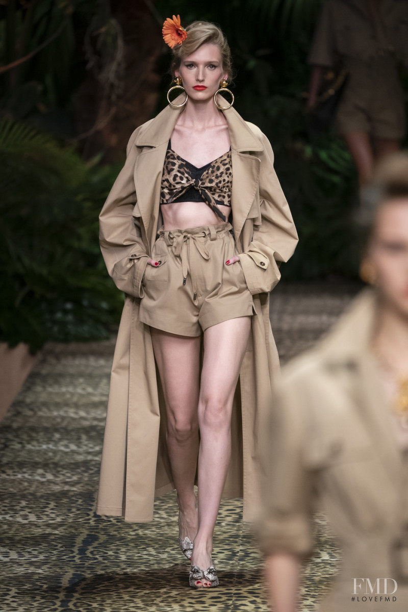 Mia Brammer featured in  the Dolce & Gabbana fashion show for Spring/Summer 2020