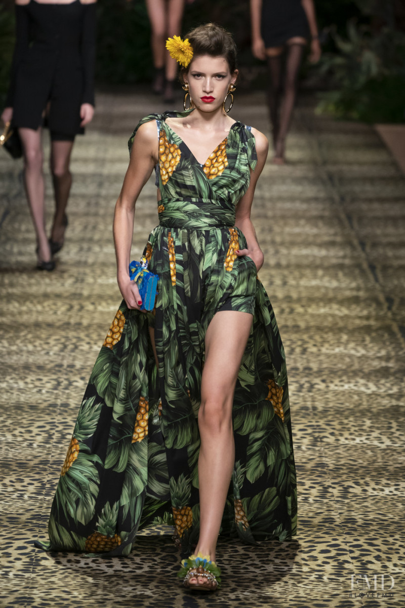 Andrea Langfeldt featured in  the Dolce & Gabbana fashion show for Spring/Summer 2020