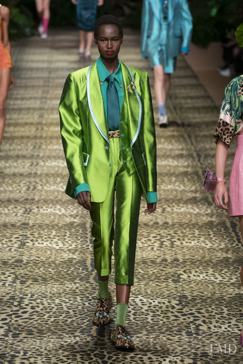 Nyarach Abouch Ayuel Aboja featured in  the Dolce & Gabbana fashion show for Spring/Summer 2020