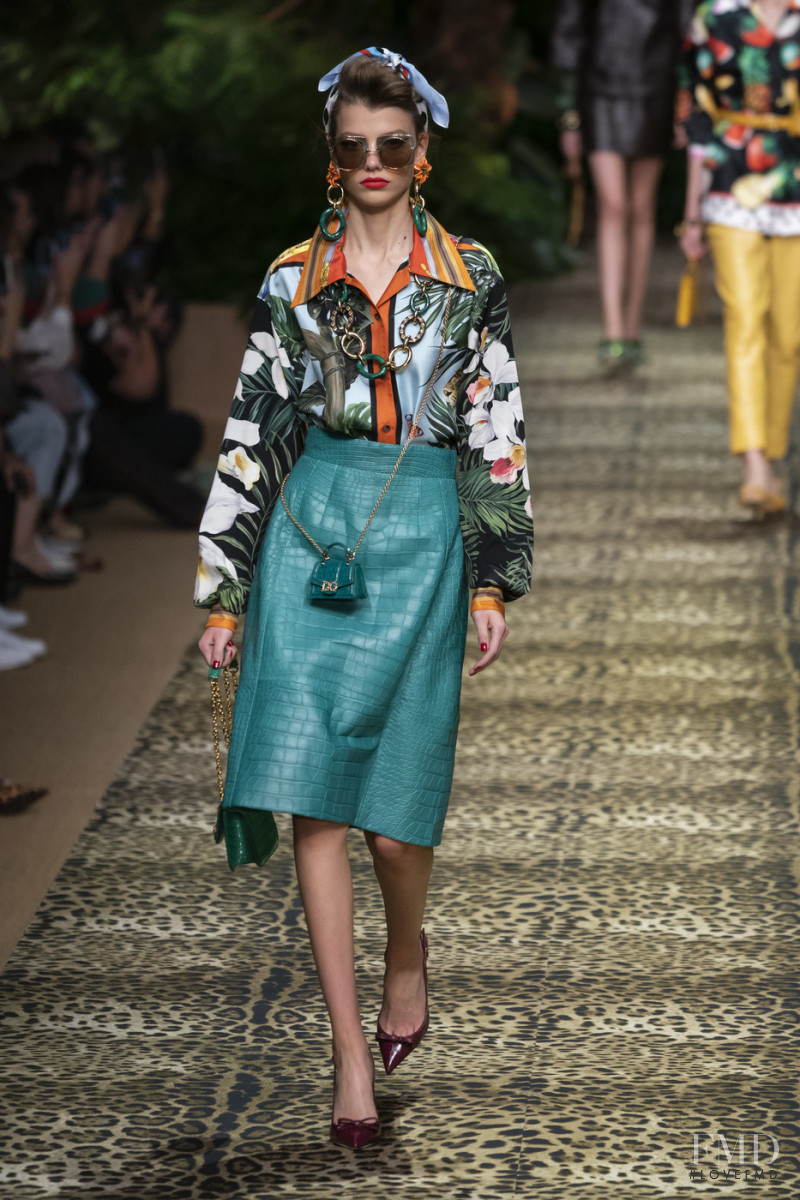 Mathilde Henning featured in  the Dolce & Gabbana fashion show for Spring/Summer 2020