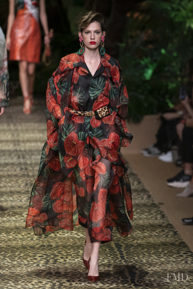 Kristina Ponomar featured in  the Dolce & Gabbana fashion show for Spring/Summer 2020