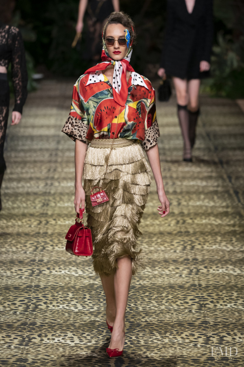 Valentina Wende featured in  the Dolce & Gabbana fashion show for Spring/Summer 2020