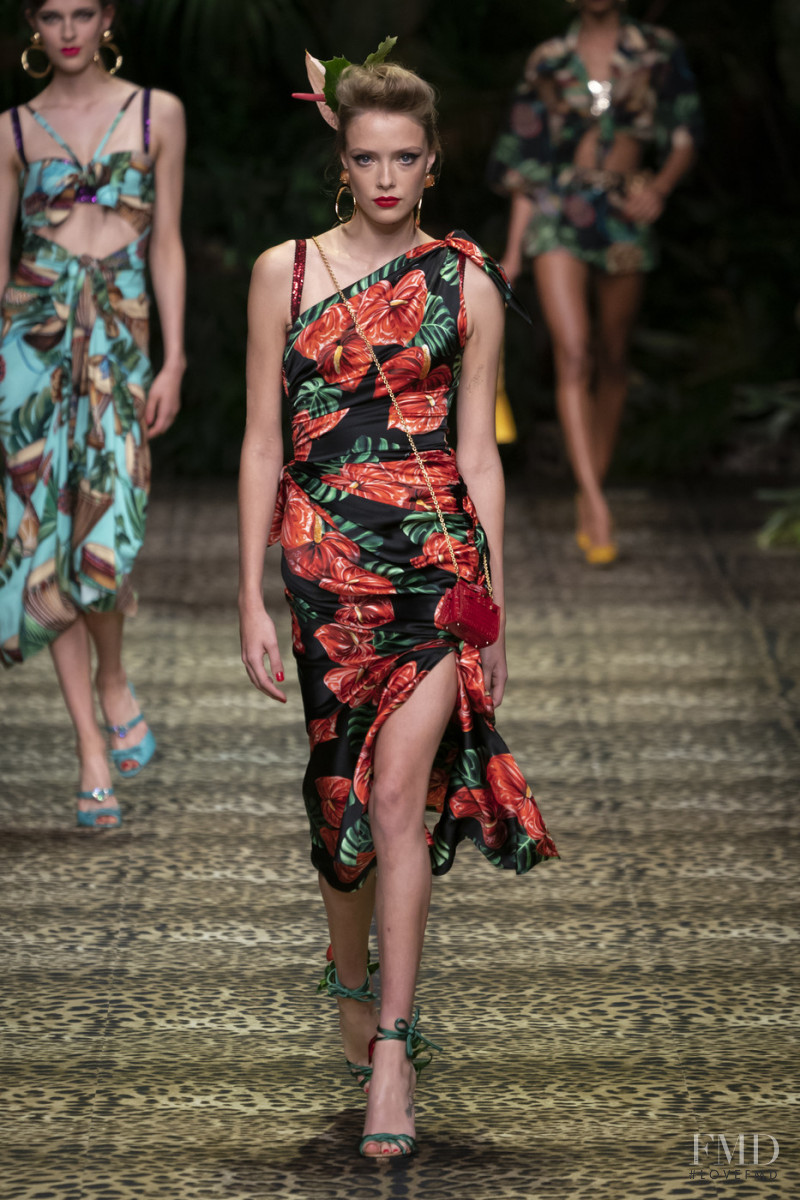 Charlotte Rose Hansen featured in  the Dolce & Gabbana fashion show for Spring/Summer 2020