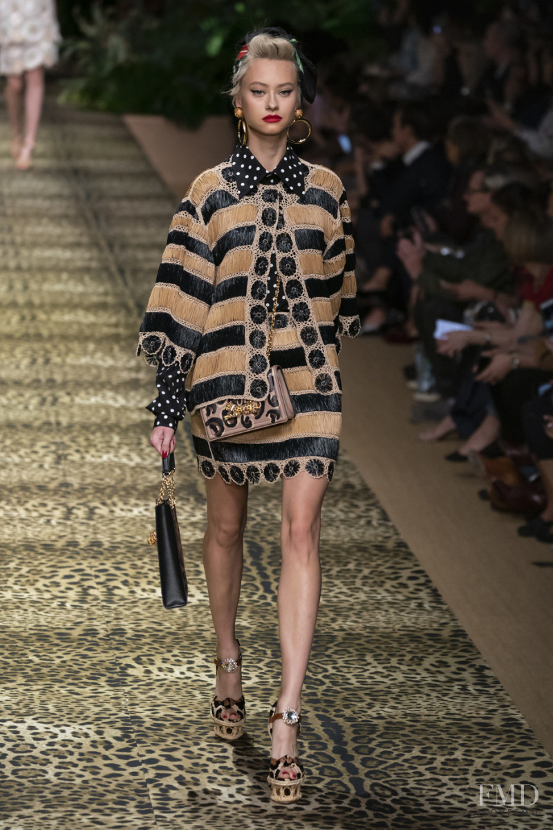 Julia Pratt featured in  the Dolce & Gabbana fashion show for Spring/Summer 2020