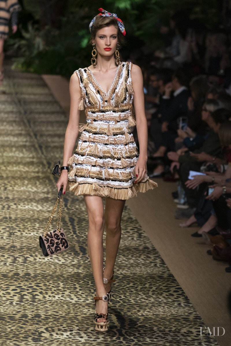 Louise Lefebure featured in  the Dolce & Gabbana fashion show for Spring/Summer 2020