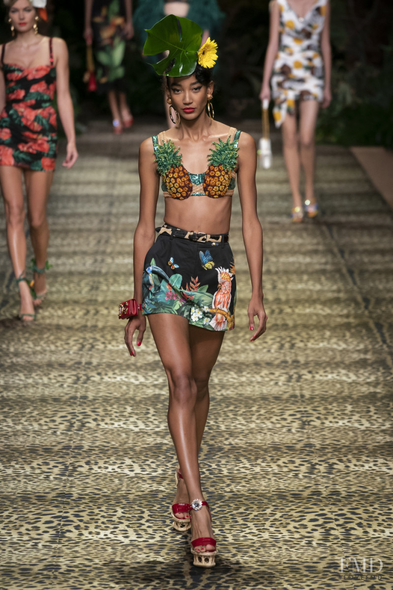 Shaderska Valdez Duran featured in  the Dolce & Gabbana fashion show for Spring/Summer 2020
