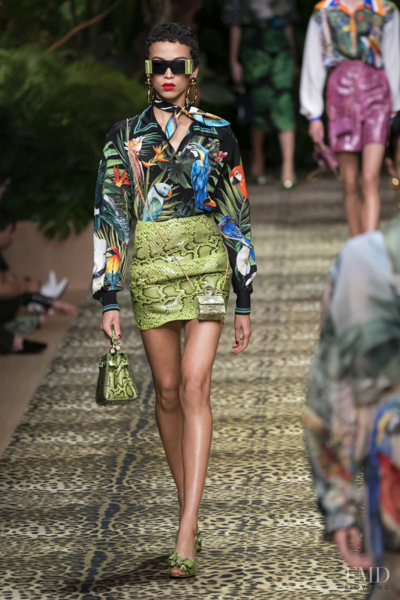 Emily Viviane featured in  the Dolce & Gabbana fashion show for Spring/Summer 2020