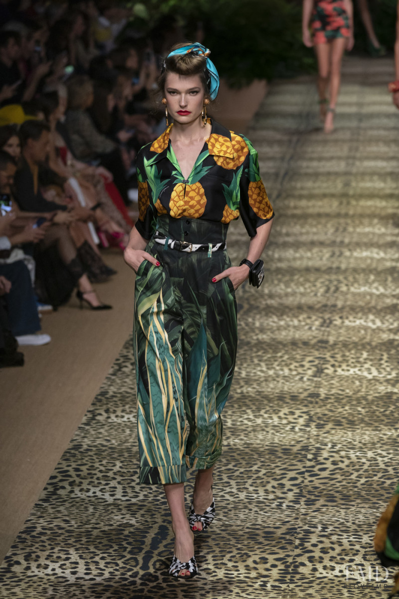 Laura Schoenmakers featured in  the Dolce & Gabbana fashion show for Spring/Summer 2020
