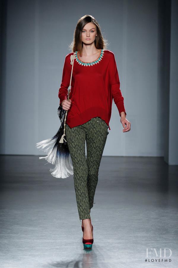 Andie Arthur featured in  the Matthew Williamson fashion show for Spring/Summer 2012