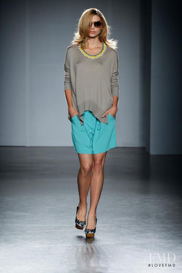Emily Senko featured in  the Matthew Williamson fashion show for Spring/Summer 2012