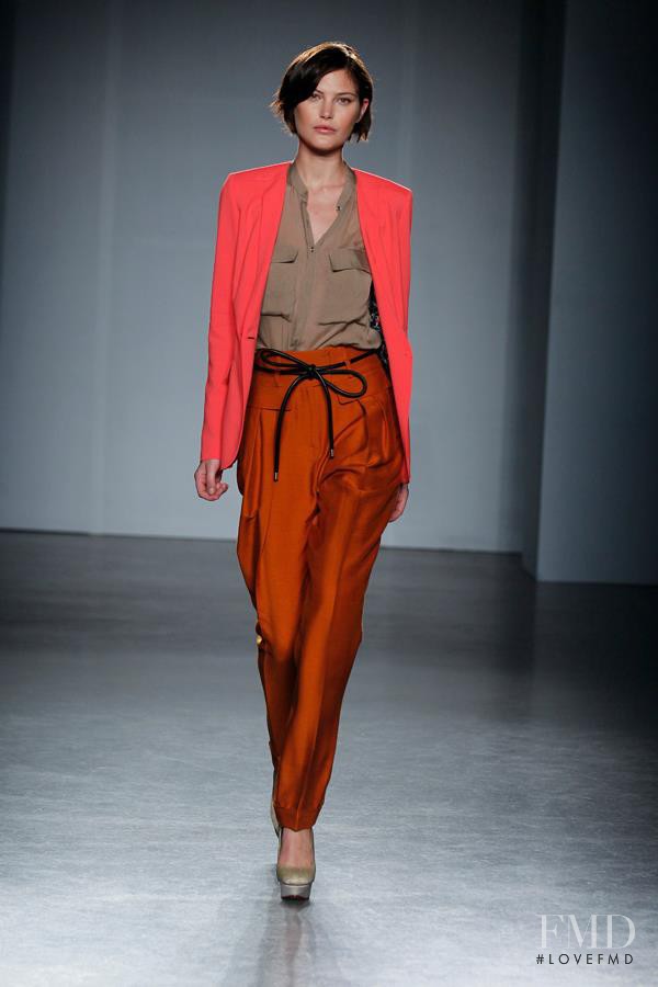 Catherine McNeil featured in  the Matthew Williamson fashion show for Spring/Summer 2012
