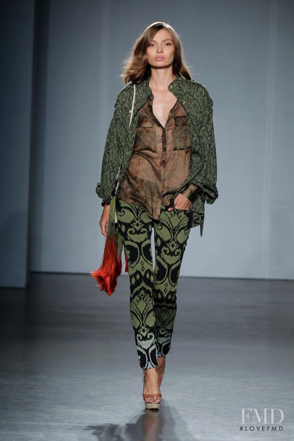 Carola Remer featured in  the Matthew Williamson fashion show for Spring/Summer 2012