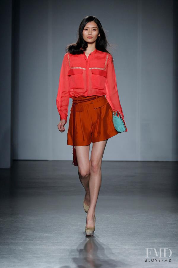 Ming Xi featured in  the Matthew Williamson fashion show for Spring/Summer 2012