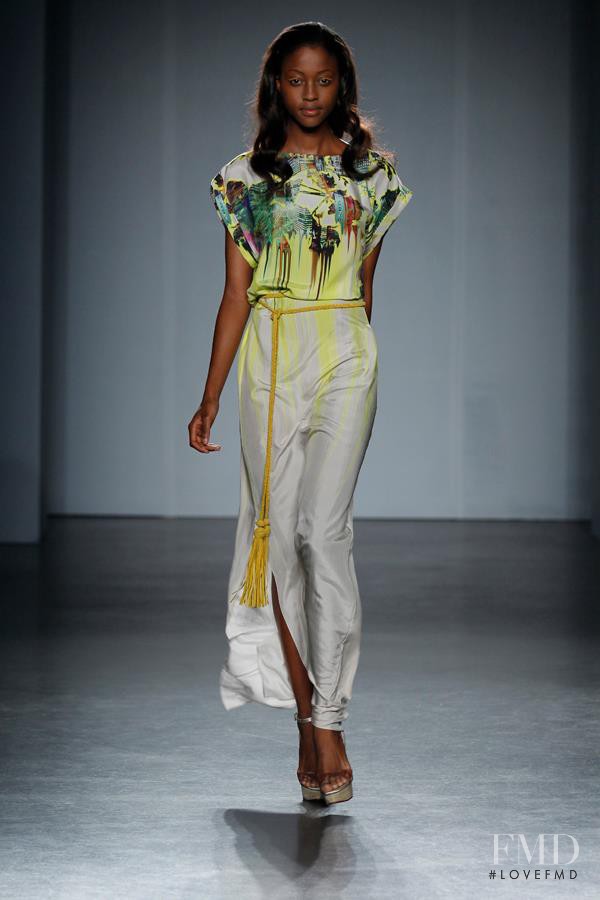 Nyasha Matonhodze featured in  the Matthew Williamson fashion show for Spring/Summer 2012