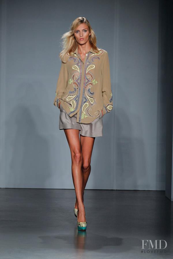 Anja Rubik featured in  the Matthew Williamson fashion show for Spring/Summer 2012