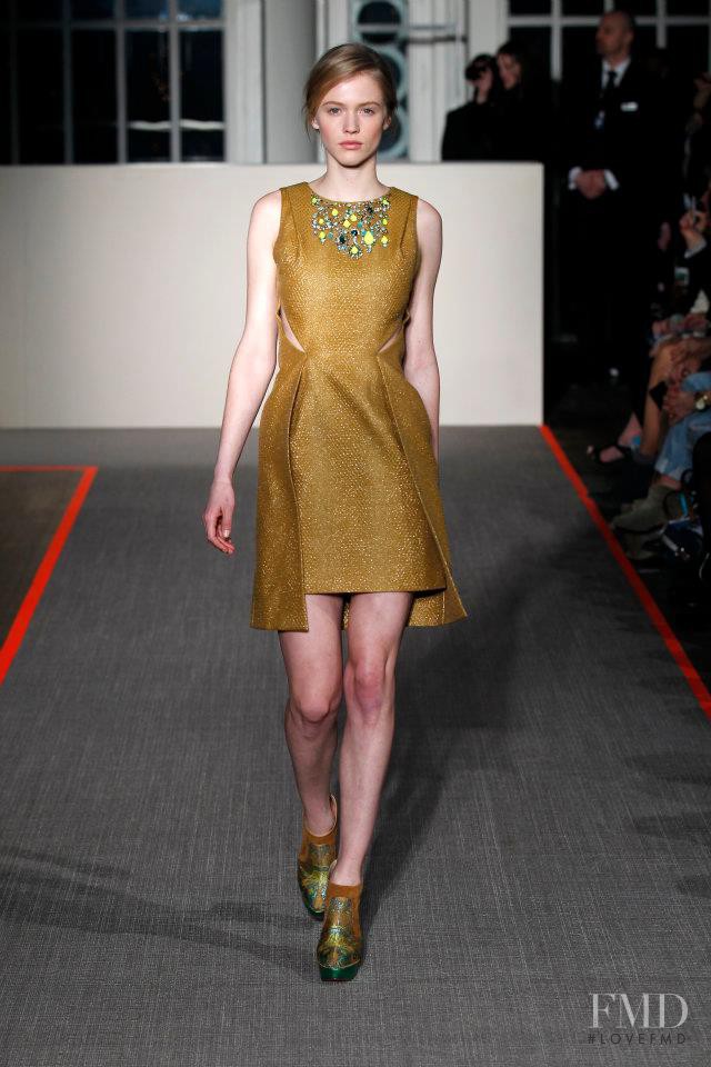 Hanna Wahmer featured in  the Matthew Williamson fashion show for Autumn/Winter 2012