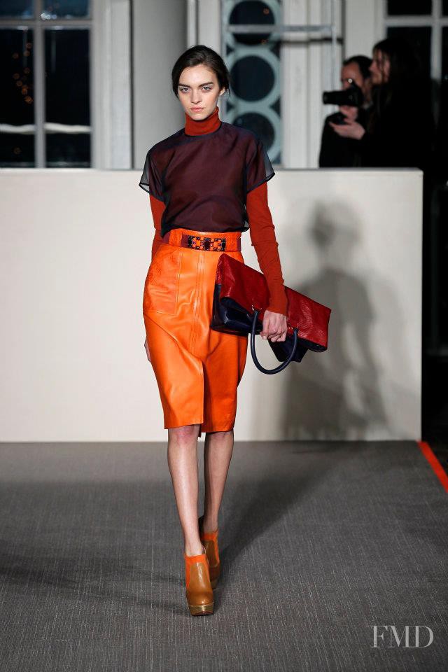 Magda Laguinge featured in  the Matthew Williamson fashion show for Autumn/Winter 2012