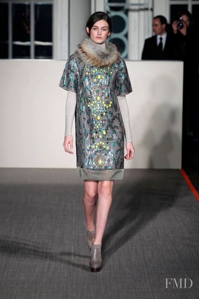 Andie Arthur featured in  the Matthew Williamson fashion show for Autumn/Winter 2012