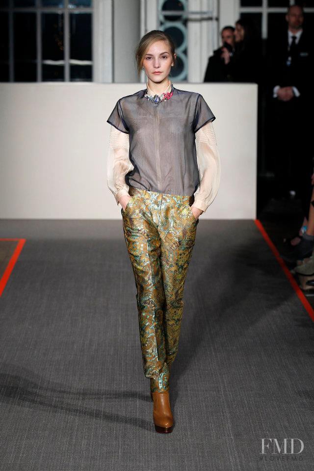 Dorothea Barth Jorgensen featured in  the Matthew Williamson fashion show for Autumn/Winter 2012