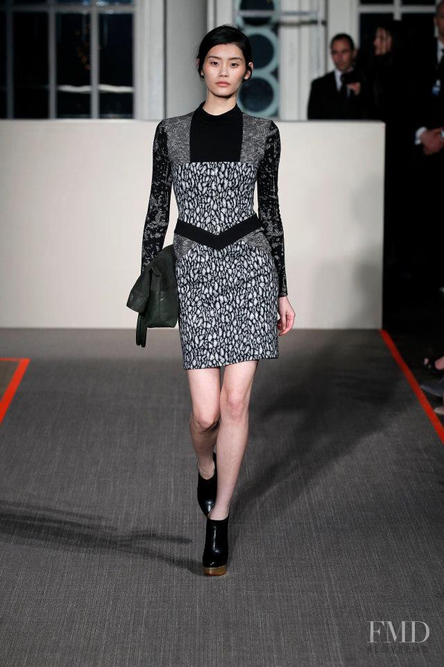 Ming Xi featured in  the Matthew Williamson fashion show for Autumn/Winter 2012