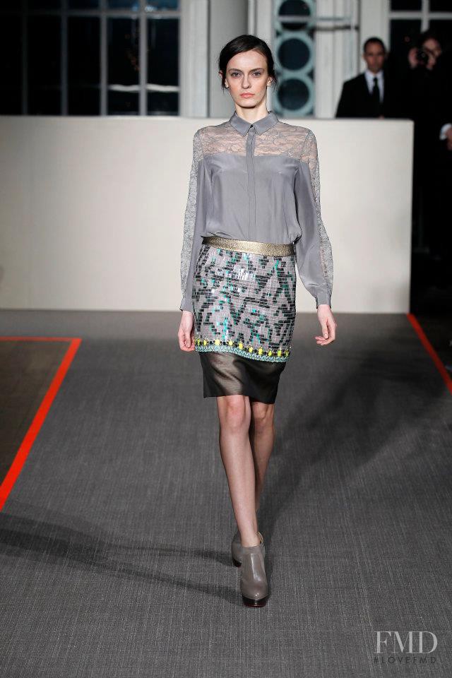 Erjona Ala featured in  the Matthew Williamson fashion show for Autumn/Winter 2012