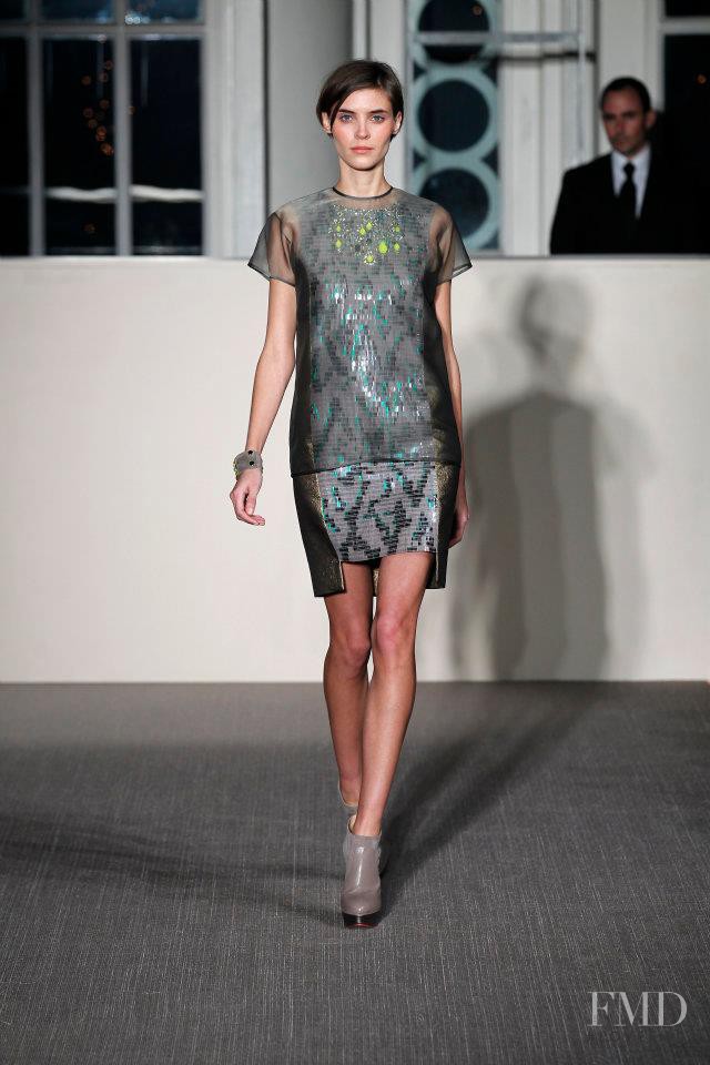 Alison Nix featured in  the Matthew Williamson fashion show for Autumn/Winter 2012