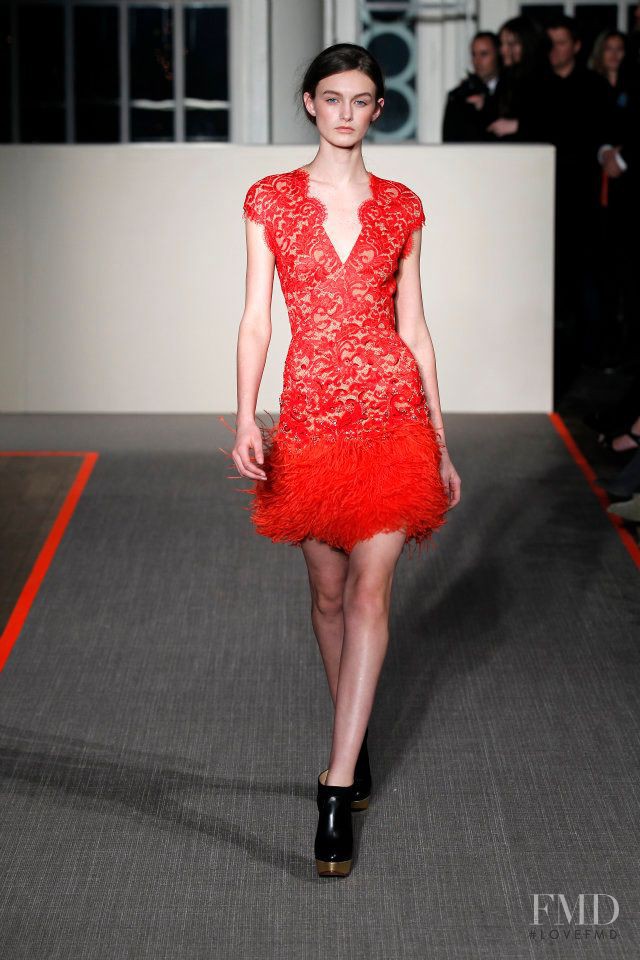 Andie Arthur featured in  the Matthew Williamson fashion show for Autumn/Winter 2012