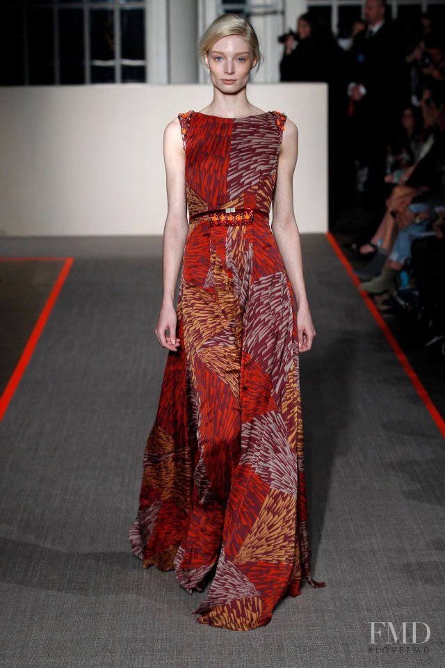 Melissa Tammerijn featured in  the Matthew Williamson fashion show for Autumn/Winter 2012