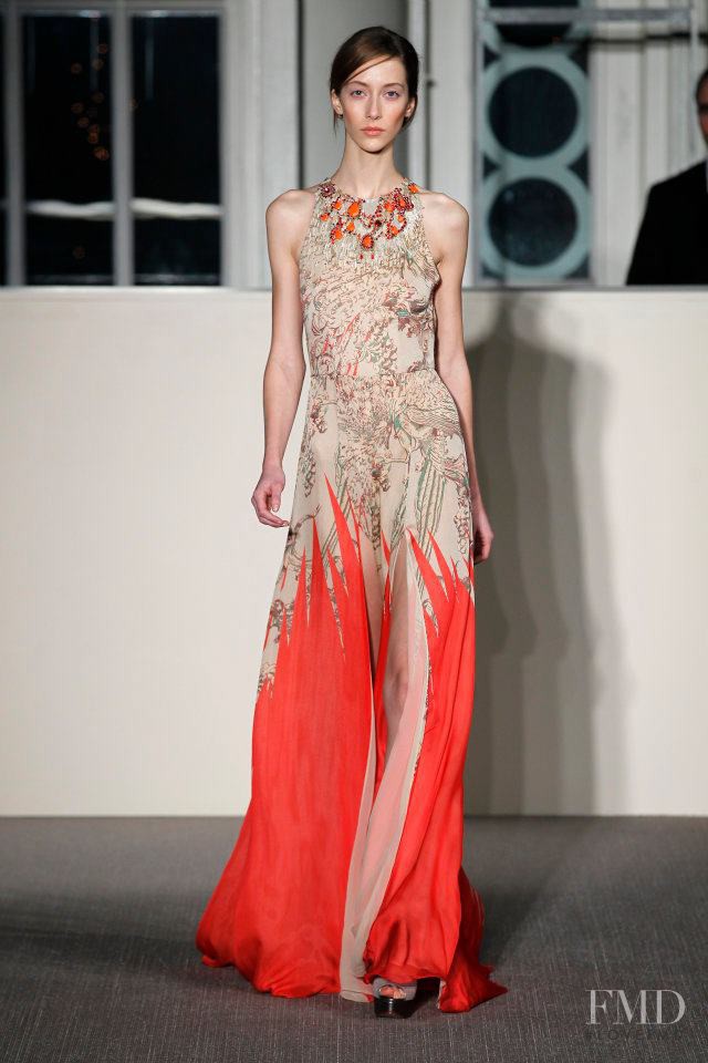 Alana Zimmer featured in  the Matthew Williamson fashion show for Autumn/Winter 2012