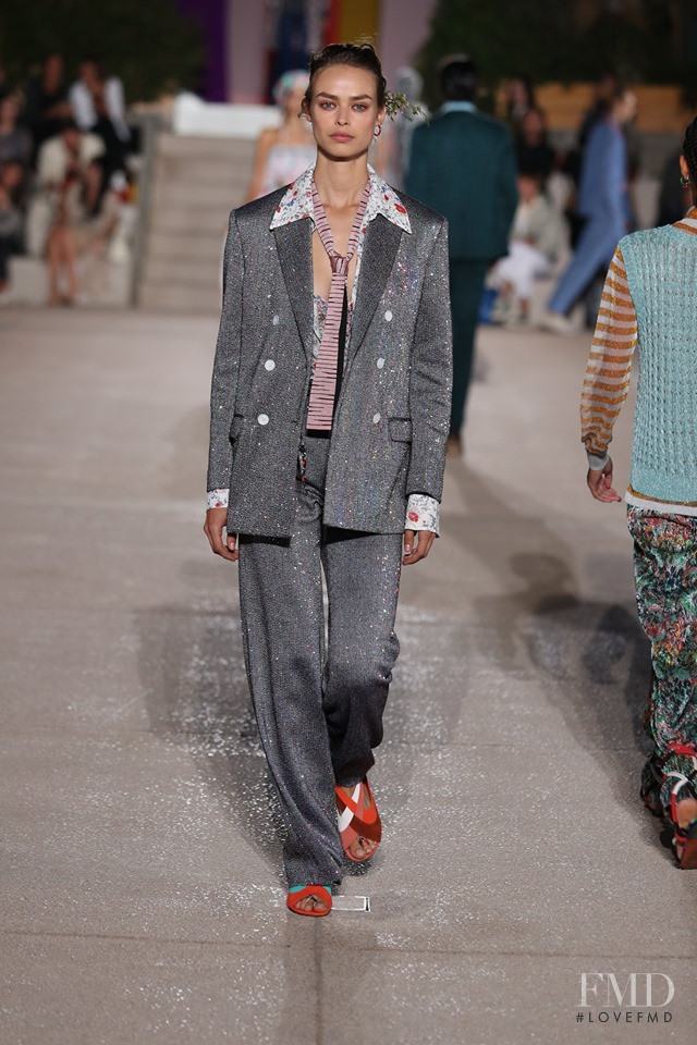 Birgit Kos featured in  the Missoni fashion show for Spring/Summer 2020