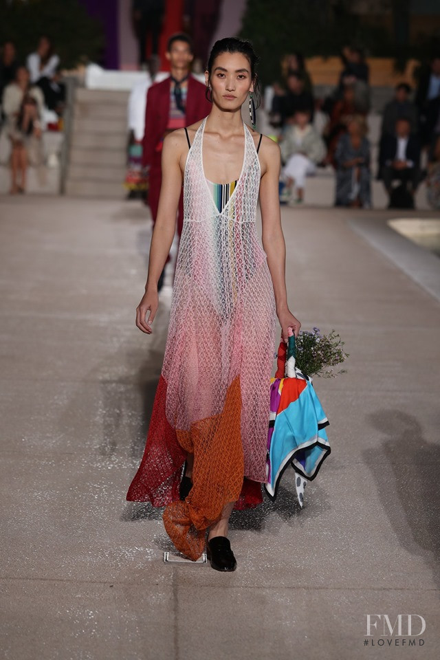 Lina Zhang featured in  the Missoni fashion show for Spring/Summer 2020