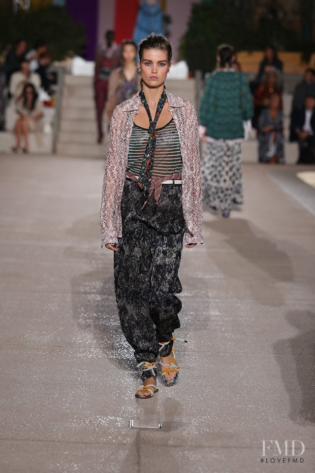 Luna Bijl featured in  the Missoni fashion show for Spring/Summer 2020