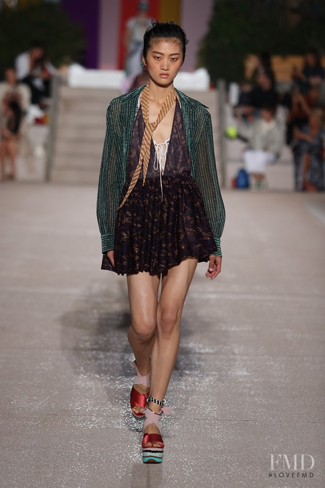 Yilan Hua featured in  the Missoni fashion show for Spring/Summer 2020