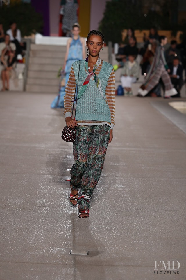 Kukua Williams featured in  the Missoni fashion show for Spring/Summer 2020