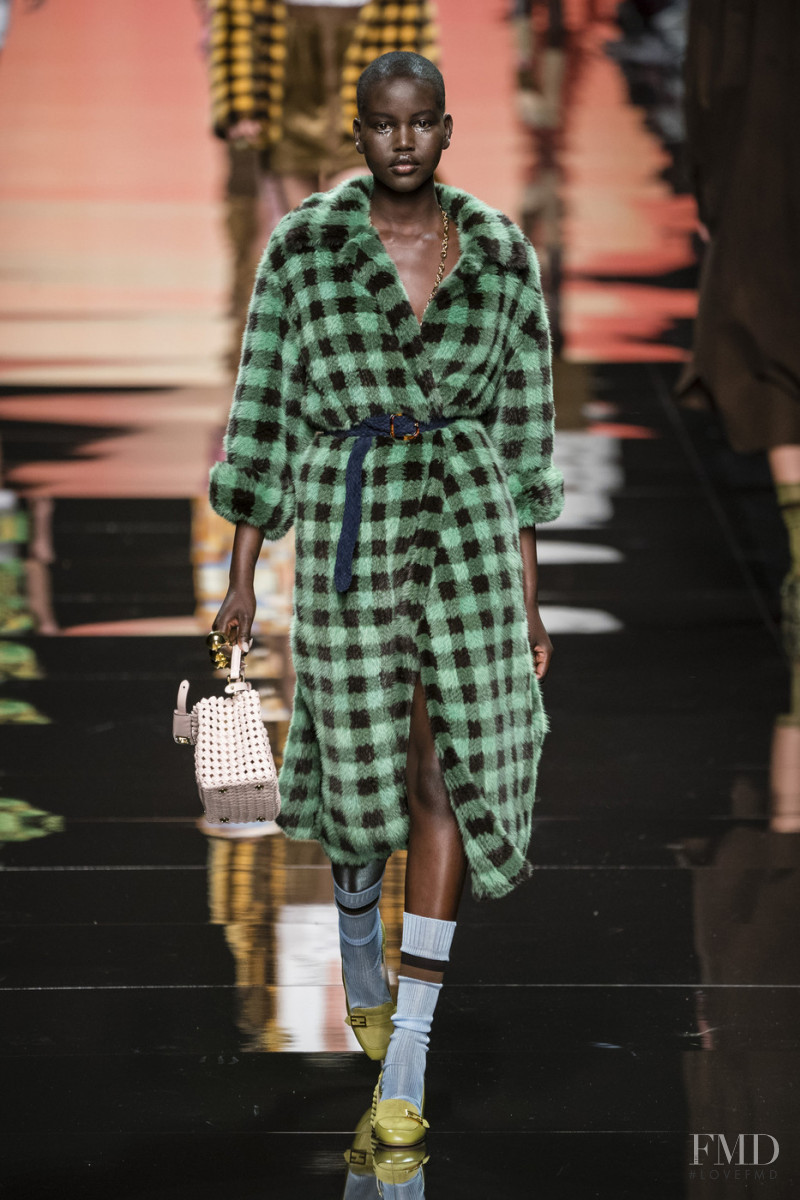 Adut Akech Bior featured in  the Fendi fashion show for Spring/Summer 2020