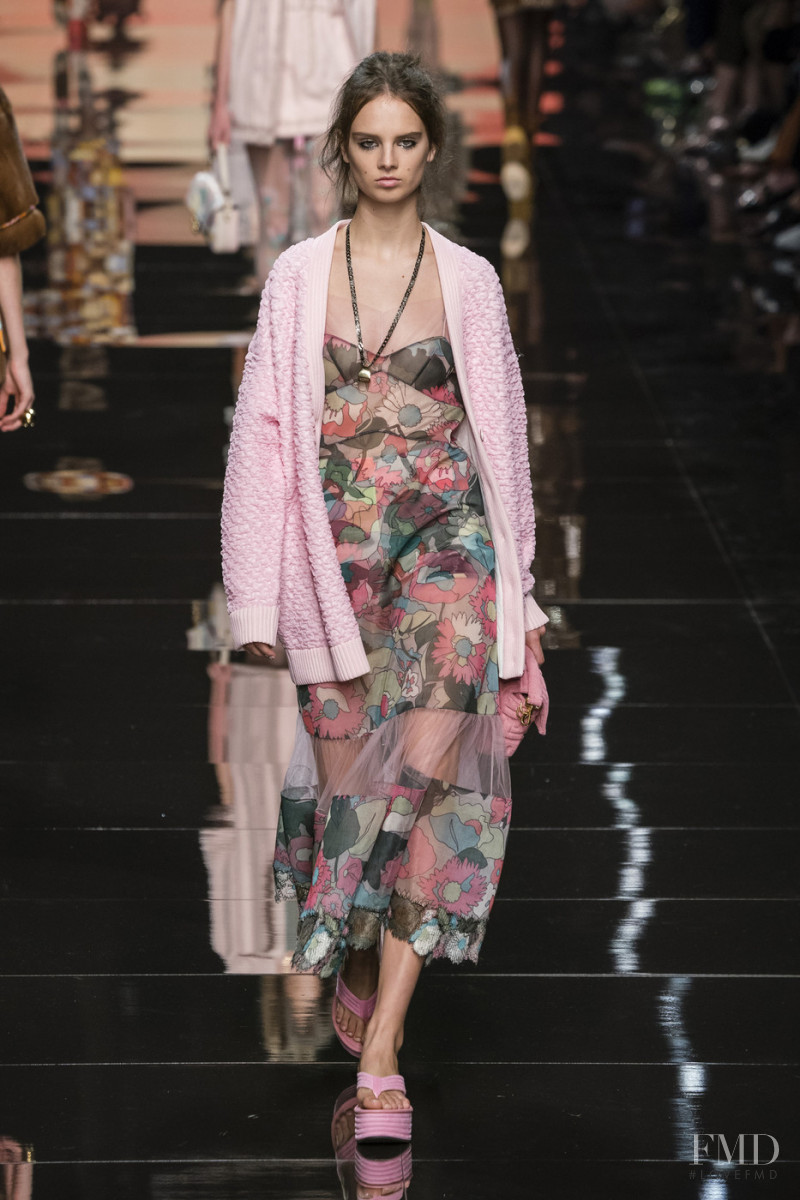 Giselle Norman featured in  the Fendi fashion show for Spring/Summer 2020