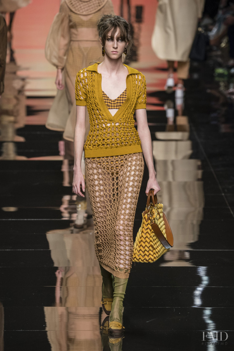 Evelyn Nagy featured in  the Fendi fashion show for Spring/Summer 2020
