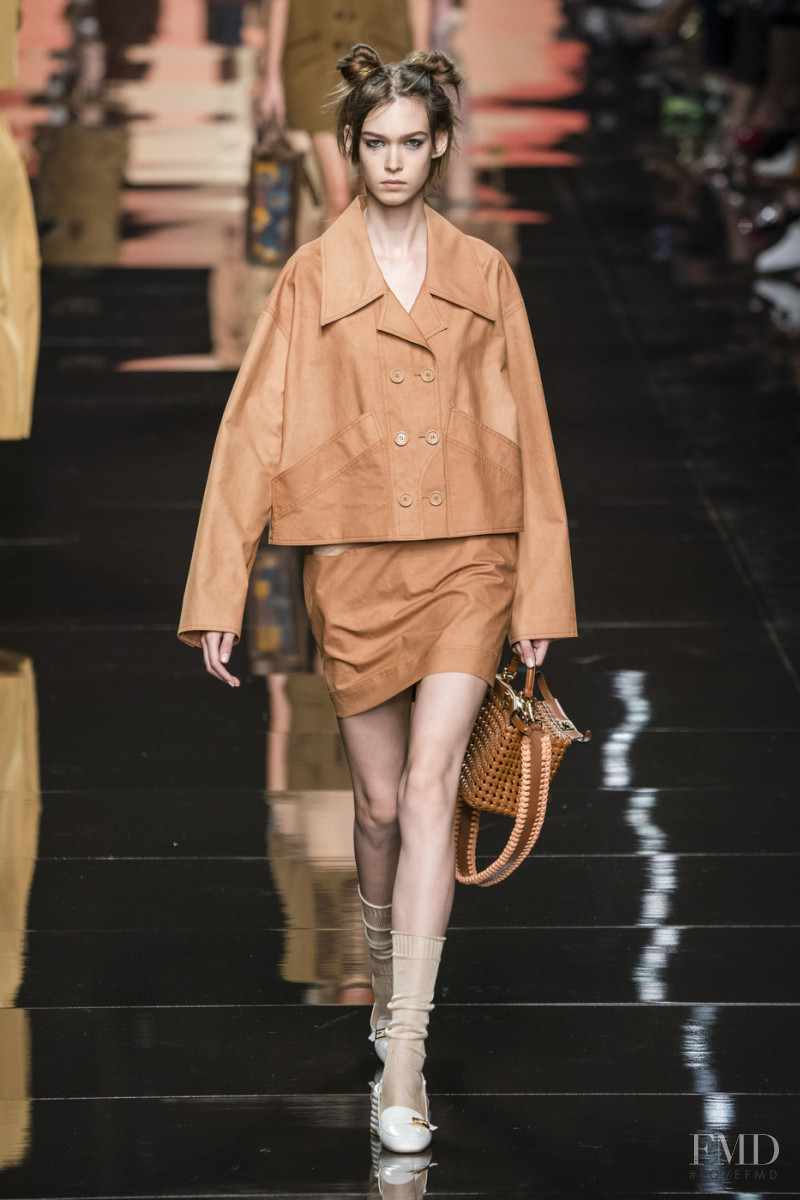 Nana Reznichenko featured in  the Fendi fashion show for Spring/Summer 2020