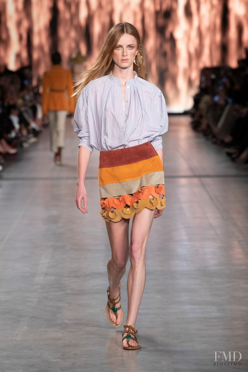 Rianne Van Rompaey featured in  the Alberta Ferretti fashion show for Spring/Summer 2020