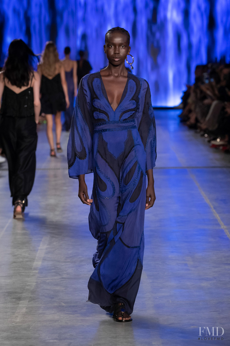 Ajok Madel featured in  the Alberta Ferretti fashion show for Spring/Summer 2020