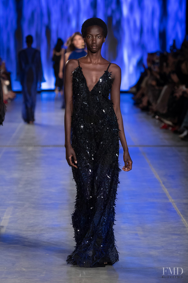 Anok Yai featured in  the Alberta Ferretti fashion show for Spring/Summer 2020