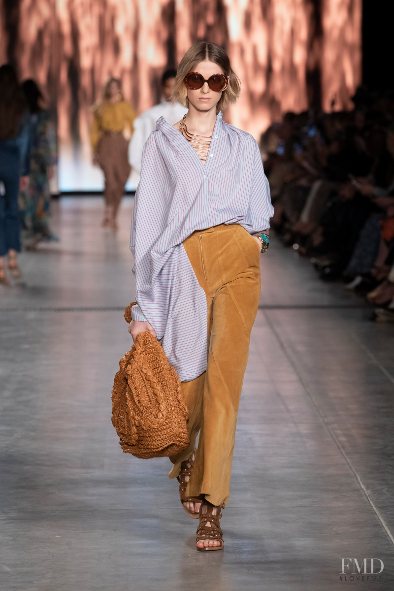 Emily Driver featured in  the Alberta Ferretti fashion show for Spring/Summer 2020