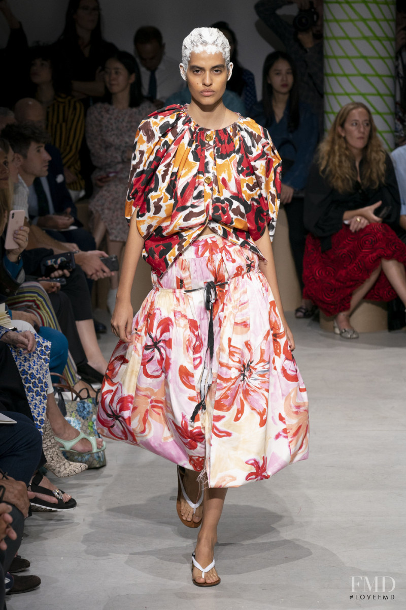 Laura Monsalve featured in  the Marni fashion show for Spring/Summer 2020