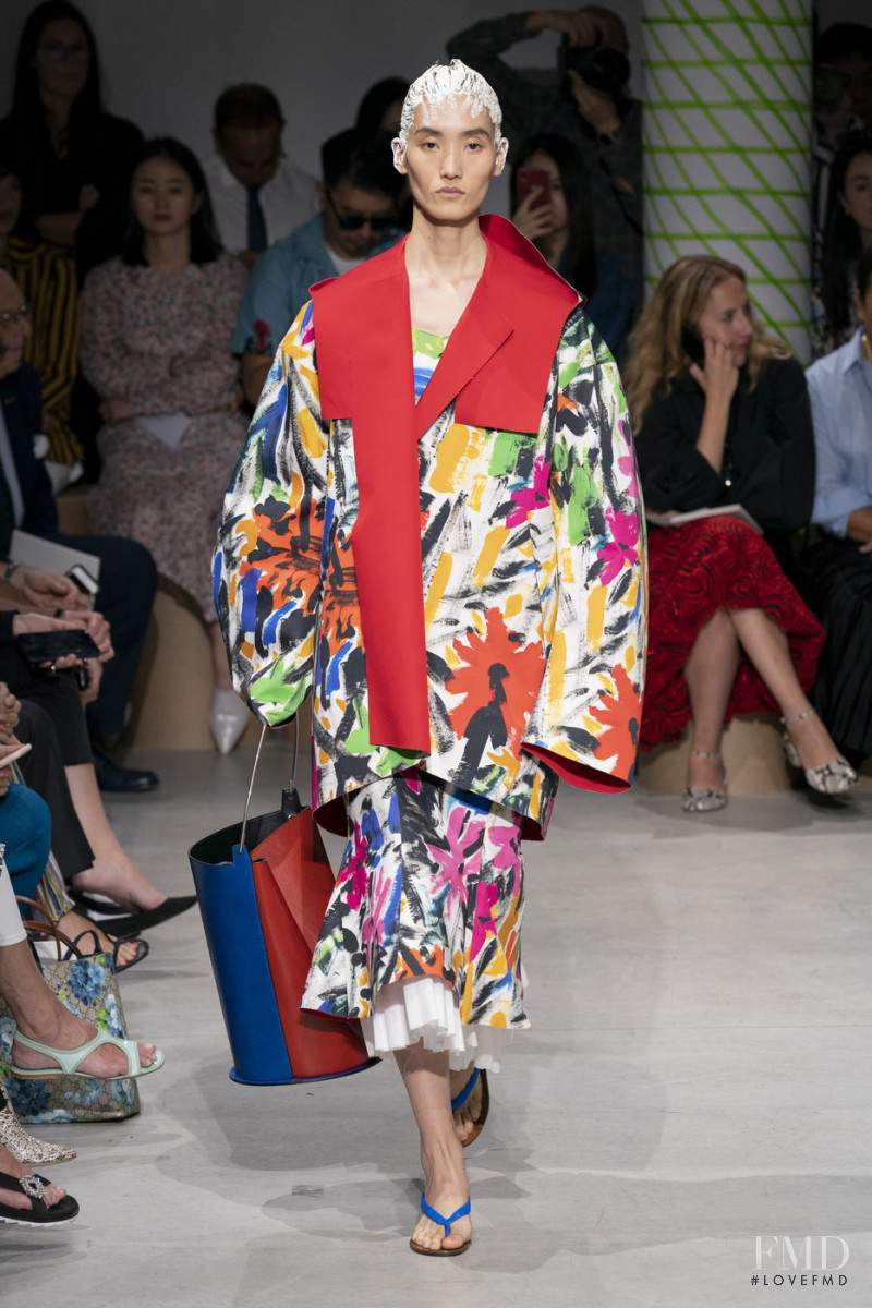Lina Zhang featured in  the Marni fashion show for Spring/Summer 2020