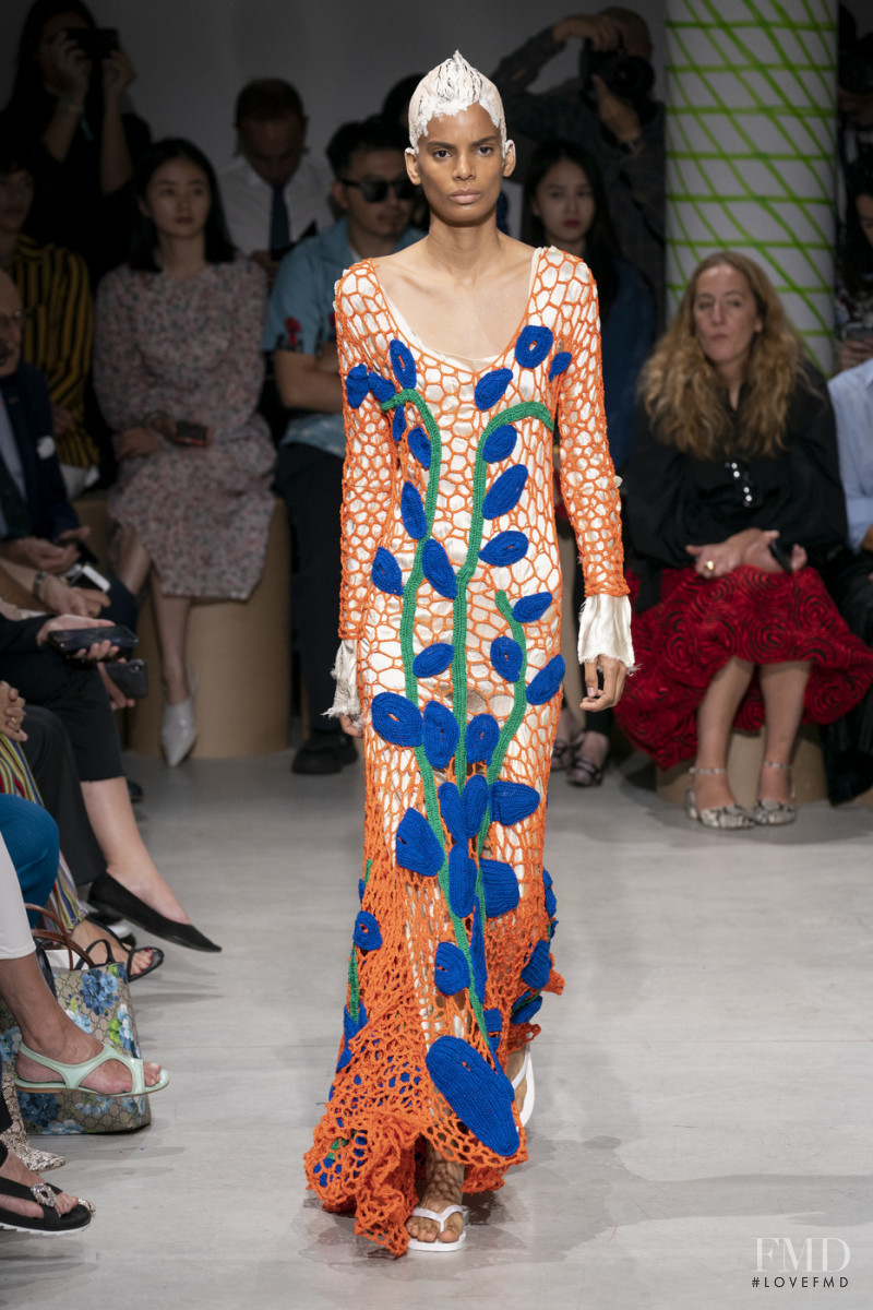 Annibelis Baez featured in  the Marni fashion show for Spring/Summer 2020