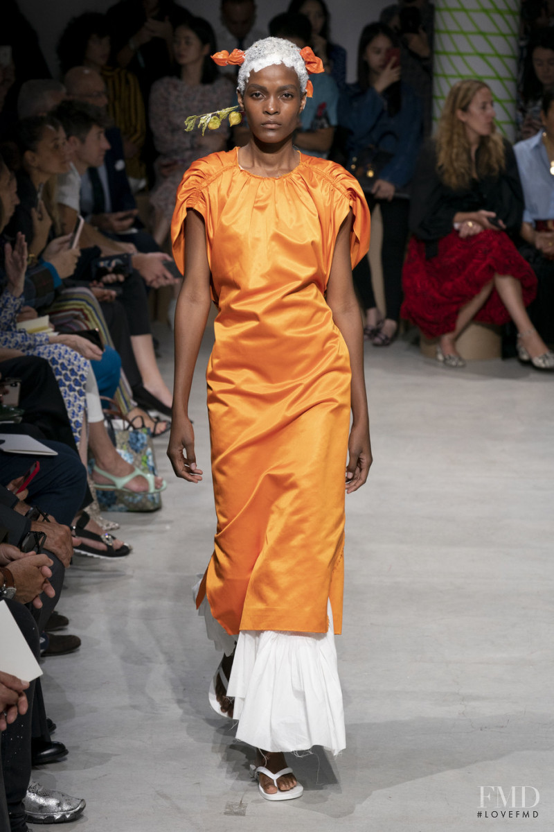 Tashi Benton featured in  the Marni fashion show for Spring/Summer 2020